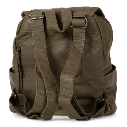 Sac à dos matelassé à rabat avant