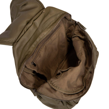 Sac à dos matelassé à rabat avant