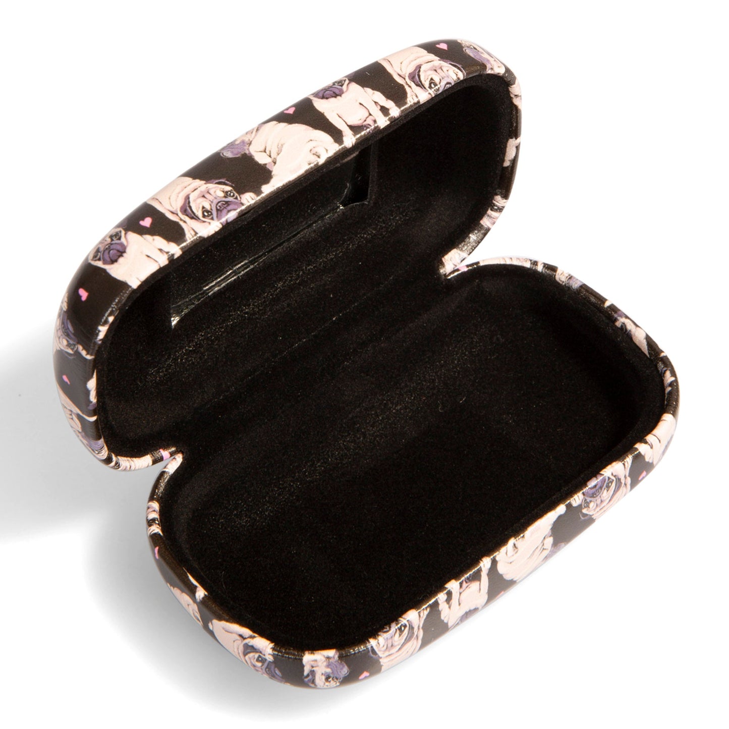 Étui à couvercle à pression Pug Hearts