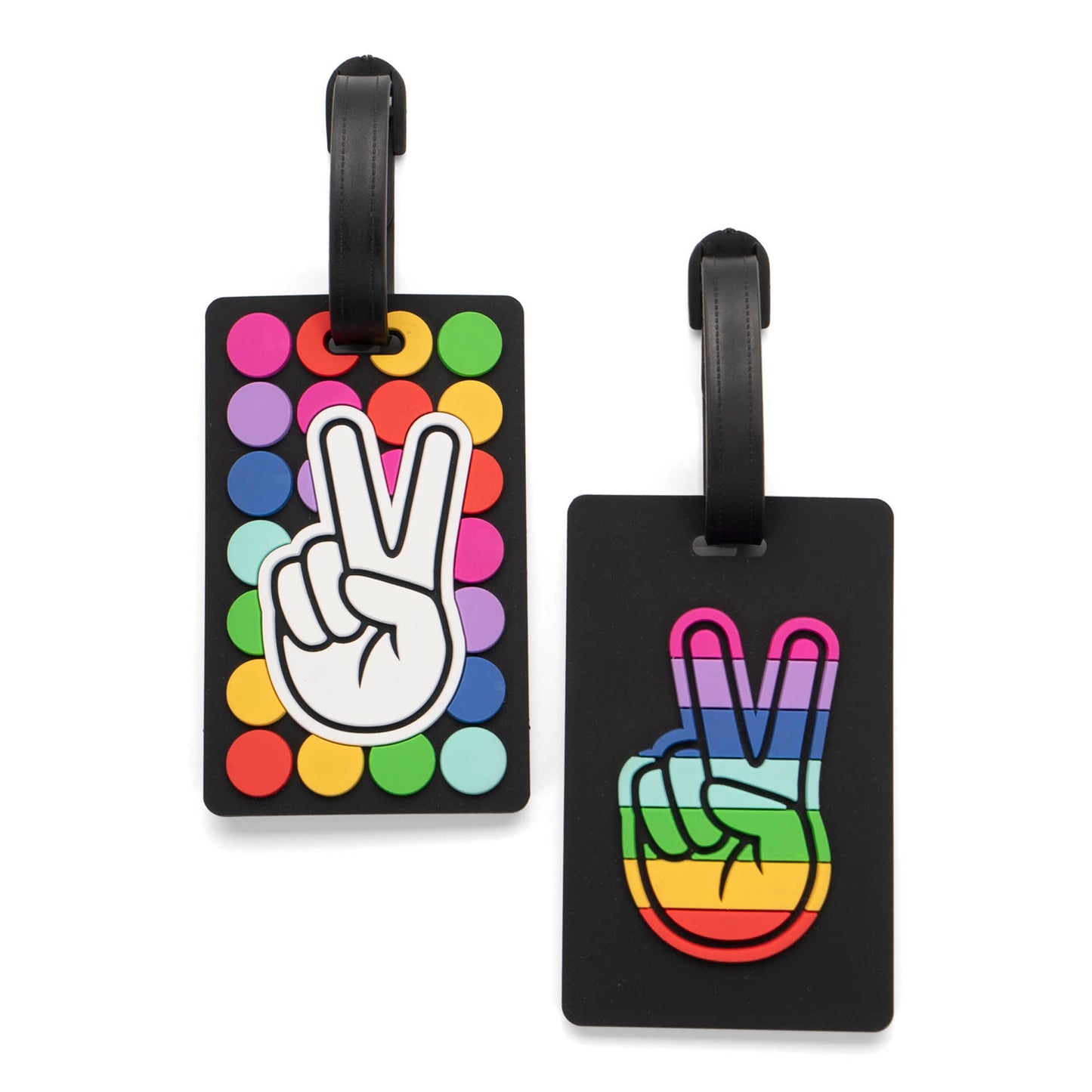 Étiquettes à bagages Tracker Peace Sign, lot de 2