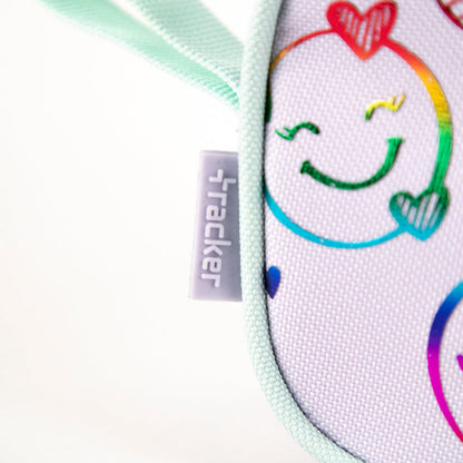 Trousse à crayons Tracker Doodle violette métallisée