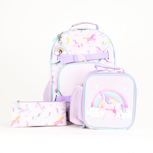 Ensemble de sac à dos Tracker Licorne Arc-en-ciel 4 pièces