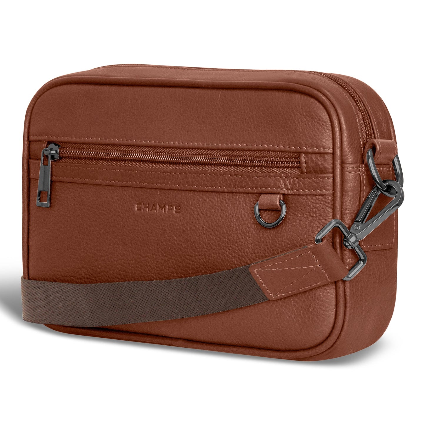 Sac photo en onyx/cuir