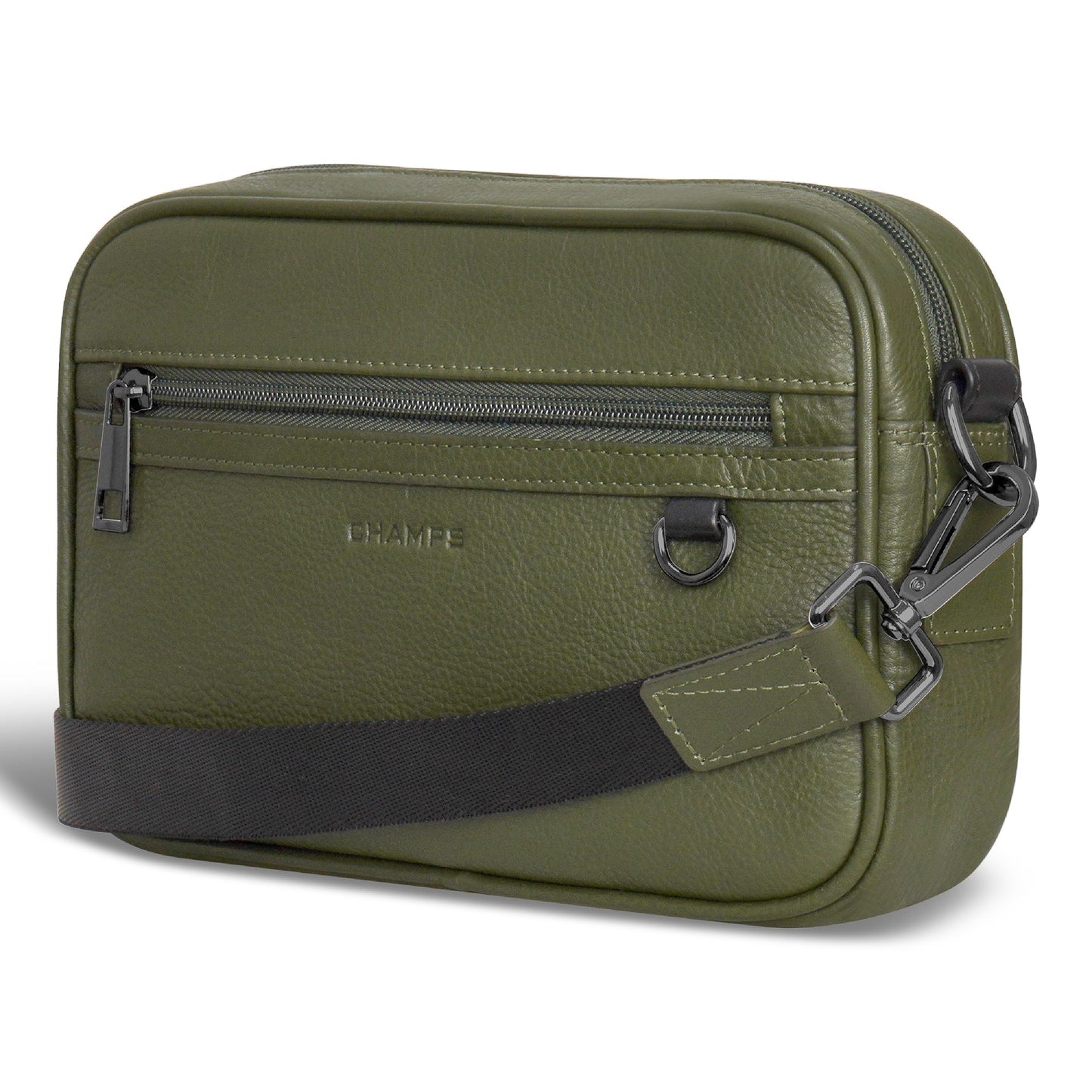 Sac photo en onyx/cuir