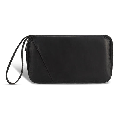 Étui à passeport multiple en onyx et cuir