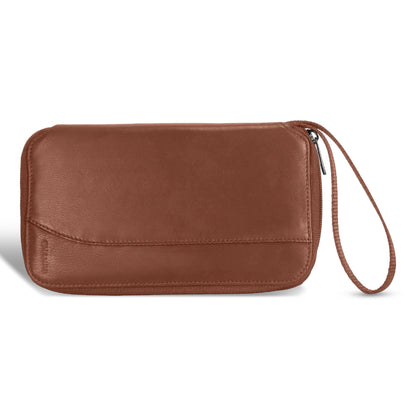 Étui à passeport multiple en onyx et cuir