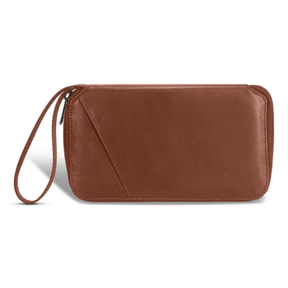 Étui à passeport multiple en onyx et cuir