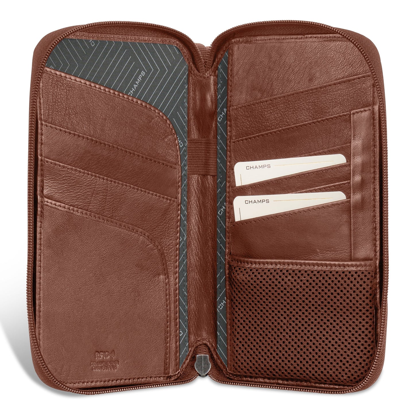 Étui à passeport multiple en onyx et cuir